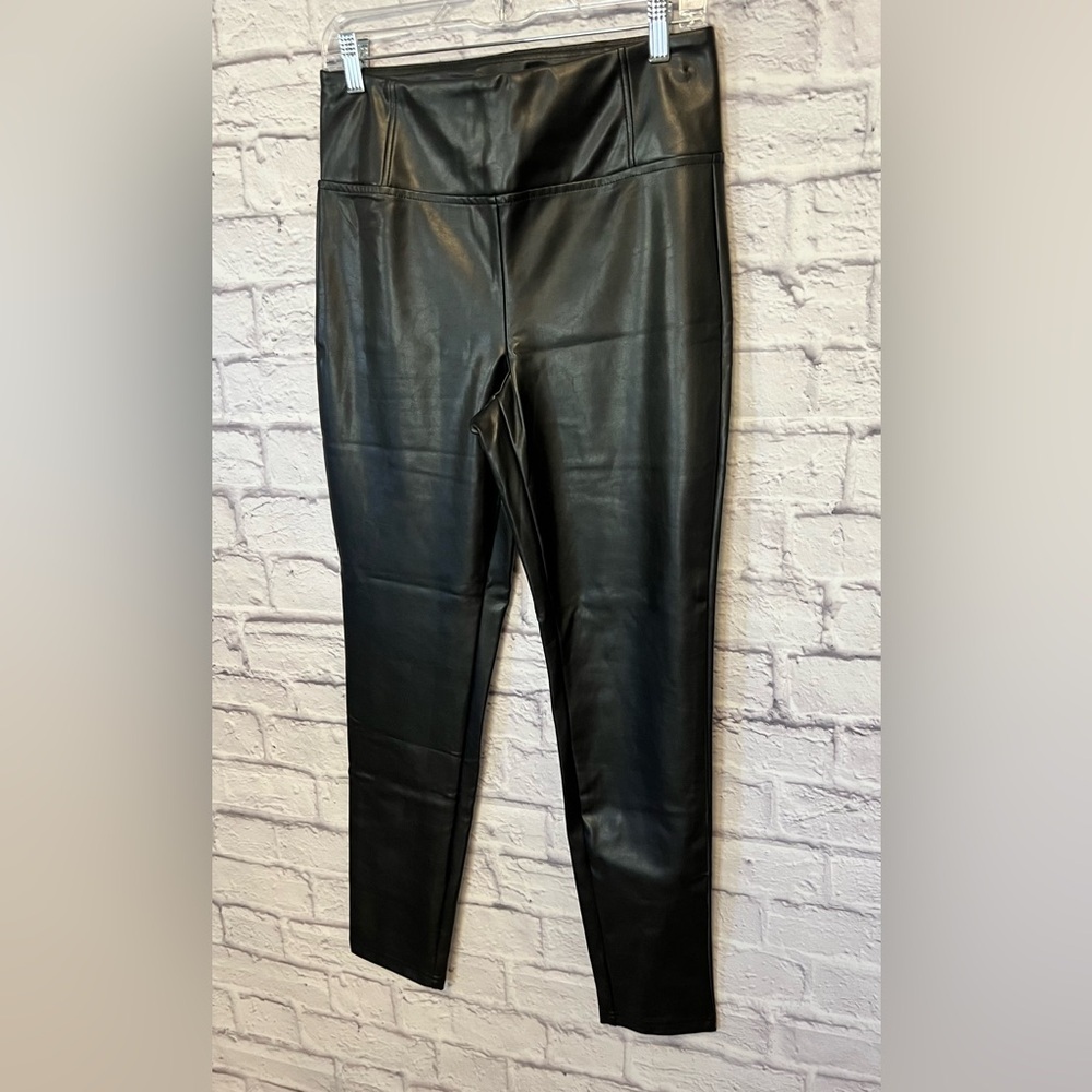 NWT Laundry by Shelli Segal Black Faux Leather Leggings - Picture 3 of 6